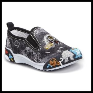 Papos Slip On Robot Sneakers, sz 4